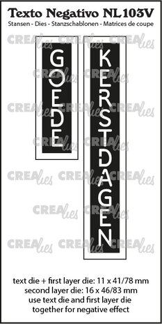Crealies Texto Negativo Stansen Dutch No. 103V Goede Kerstdagen (NL103V)
