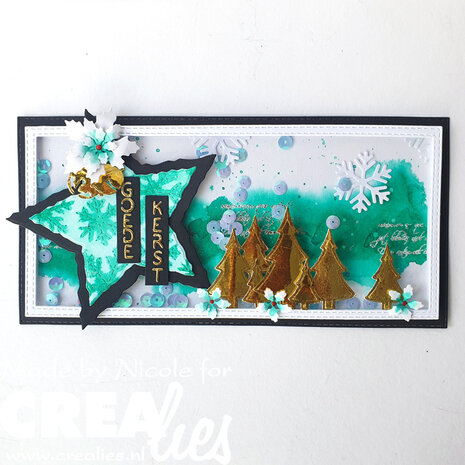 Crealies Texto Negativo Stansen Dutch No. 103V Goede Kerstdagen (NL103V)