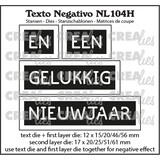 Crealies Texto Negativo Dies Dutch No. 104H En Een Gelukkig Nieuwjaar (NL104H)