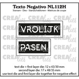 Crealies Texto Negativo Dies Dutch No. 112H Vrolijk Pasen (NL112H)