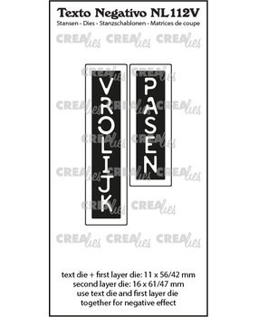 Crealies Texto Negativo Stansen Dutch No. 112V Vrolijk Pasen (NL112V)