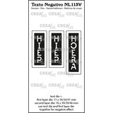Crealies Texto Negativo Stansen Dutch No. 113V Hiep Hiep Hoera (NL113V)