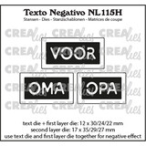 Crealies Texto Negativo Dies Dutch No. 115H Voor Oma Opa (NL115H)