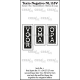Crealies Texto Negativo Stansen Dutch No. 115V Voor Oma Opa (NL115V)