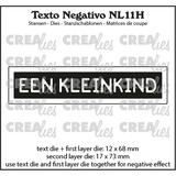 Crealies Texto Negativo Dies Dutch No. 11H Een Kleinkind (NL11H)