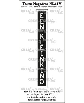 Crealies Texto Negativo Dies Dutch No. 11V Een Kleinkind (NL11V)