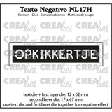 Crealies Texto Negativo Dies Dutch No. 17H Opkikkertje (NL17H)