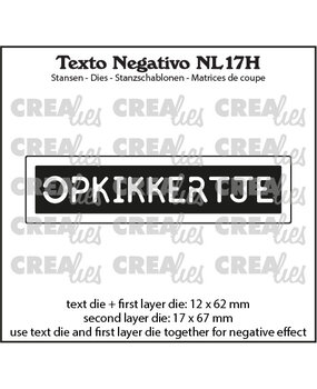 Crealies Texto Negativo Stansen Dutch No. 17H Opkikkertje (NL17H)