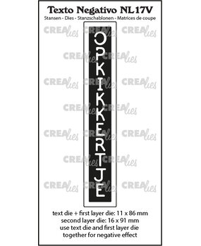 Crealies Texto Negativo Dies Dutch No. 17V Opkikkertje (NL17V)