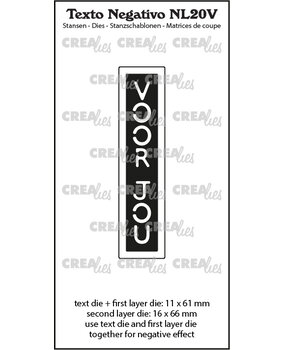 Crealies Texto Negativo Stansen Dutch No. 20V Voor Jou (NL20V)