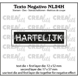 Crealies Texto Negativo Dies Dutch No. 24H Hartelijk (NL24H)