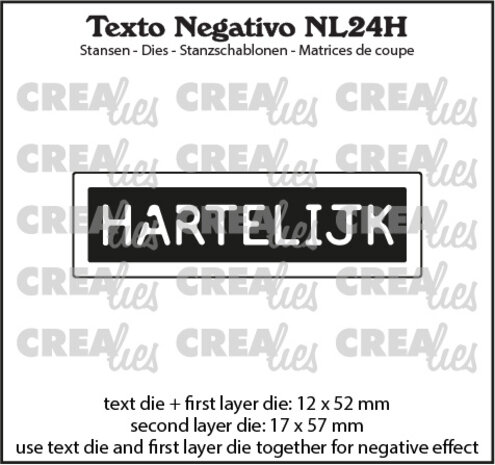 Crealies Texto Negativo Dies Dutch No. 24H Hartelijk (NL24H) Crealies Texto Negativo Dies Dutch No. 24H Hartelijk (NL24H)