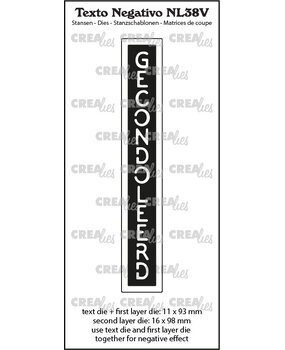 Crealies Texto Negativo Stansen Dutch No. 38V Gecondoleerd (NL38V)