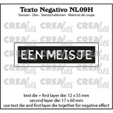 Crealies Texto Negativo Stansen Dutch No. 9H Een Meisje (NL09H)
