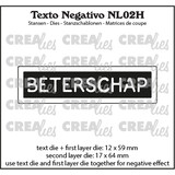 Crealies Texto Negativo Dies Dutch No. 2H Beterschap (NL02H)