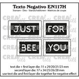 Crealies Texto Negativo Dies English No. 117H Just Bee/For You (EN117H)