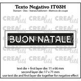Crealies Texto Negativo Dies Italian No. 3H Buon Natale (IT03H)