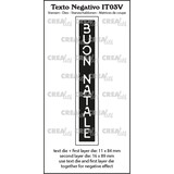 Crealies Texto Negativo Stansen Italian No. 3V Buon Natale (IT03V)