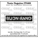 Crealies Texto Negativo Stansen Italian No. 4H Buon Anno (IT04H)