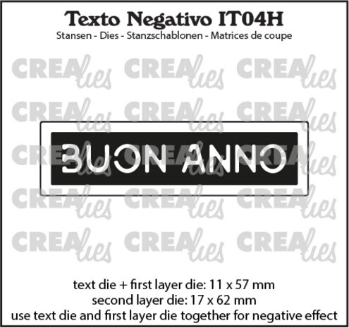 Crealies Texto Negativo Stansen Italian No. 4H Buon Anno (IT04H) Crealies Texto Negativo Stansen Italian No. 4H Buon Anno (IT04H)