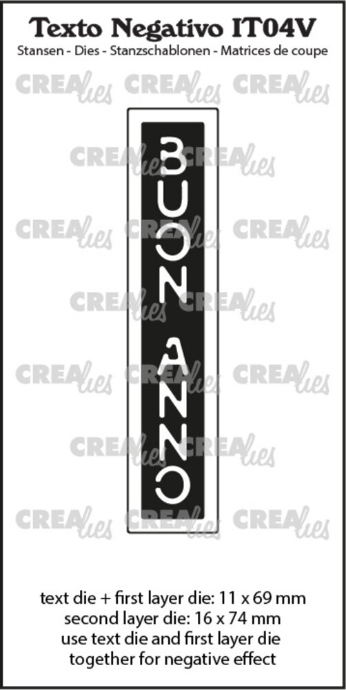 Crealies Texto Negativo Stansen Italian No. 4V Buon Anno (IT04V) Crealies Texto Negativo Stansen Italian No. 4V Buon Anno (IT04V)