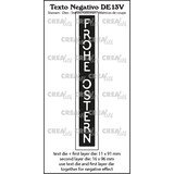 Crealies Texto Negativo Stansen German No. 13V Frohe Ostern (DE13V)