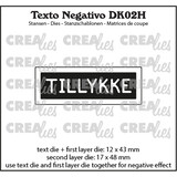 Crealies Texto Negativo Dies Danish No. 2H Tillykke (DK02H)