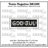 Crealies Texto Negativo Dies Danish No. 10H God Jul (DK10H)