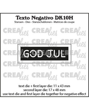 Crealies Texto Negativo Dies Danish No. 10H God Jul (DK10H)