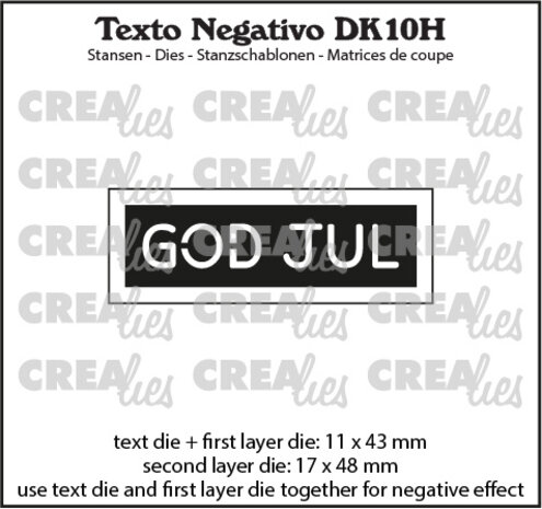 Crealies Texto Negativo Dies Danish No. 10H God Jul (DK10H) Crealies Texto Negativo Dies Danish No. 10H God Jul (DK10H)