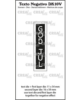 Crealies Texto Negativo Stansen Danish No. 10V God Jul (DK10V)