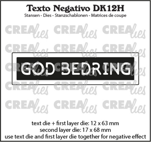 Crealies Texto Negativo Stansen Danish No. 12H God Bedring (DK12H) Crealies Texto Negativo Stansen Danish No. 12H God Bedring (DK12H)