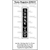 Crealies Texto Negativo Stansen English No. 1V Thank You (EN01V)