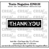 Crealies Texto Negativo Stansen English No. 1H Thank You (EN01H)