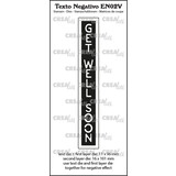 Crealies Texto Negativo Stansen English No. 2V Get Well Soon (EN02V)