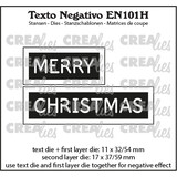 Crealies Texto Negativo Stansen English No. 101H Merry Christmas (EN101H)