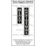 Crealies Texto Negativo Dies English No. 101V Merry Christmas (EN101V)