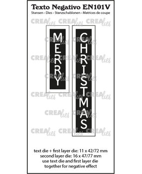 Crealies Texto Negativo Stansen English No. 101V Merry Christmas (EN101V)