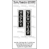 Crealies Texto Negativo Stansen English No. 102V Happy New Year (EN102V)