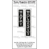 Crealies Texto Negativo Stansen English No. 115V Happy Holidays (EN115V)
