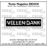 Crealies Texto Negativo Dies German No. 1H Vielen Dank (DE01H)