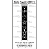 Crealies Texto Negativo Dies German No. 1V Vielen Dank (DE01V)