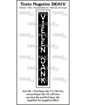 Crealies Texto Negativo Stansen German No. 1V Vielen Dank (DE01V)