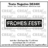 Crealies Texto Negativo Stansen German No. 4H Frohes Fest (DE04H)
