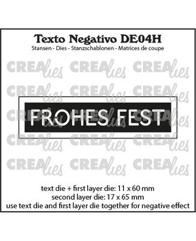 Crealies Texto Negativo Stansen German No. 4H Frohes Fest (DE04H)