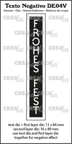 Crealies Texto Negativo Stansen German No. 04V Frohes Fest (DE04V) Crealies Texto Negativo Stansen German No. 04V Frohes Fest (DE04V)