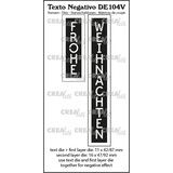 Crealies Texto Negativo Stansen German No. 104V Frohe Weihnachten (DE104V)