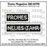 Crealies Texto Negativo Stansen German No. 107H Frohes Neues Jahr (DE107H)
