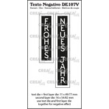 Crealies Texto Negativo Stansen German No. 107V Frohes Neues Jahr (DE107V)