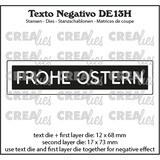 Crealies Texto Negativo Dies German No. 13H Frohe Ostern (DE13H)